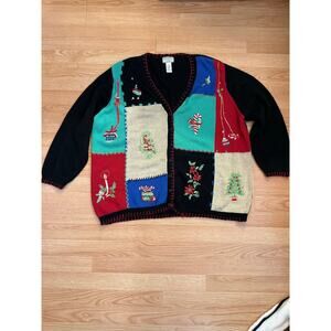 Vintage Venezia Christmas Sweater Sz XL- P2P 28"